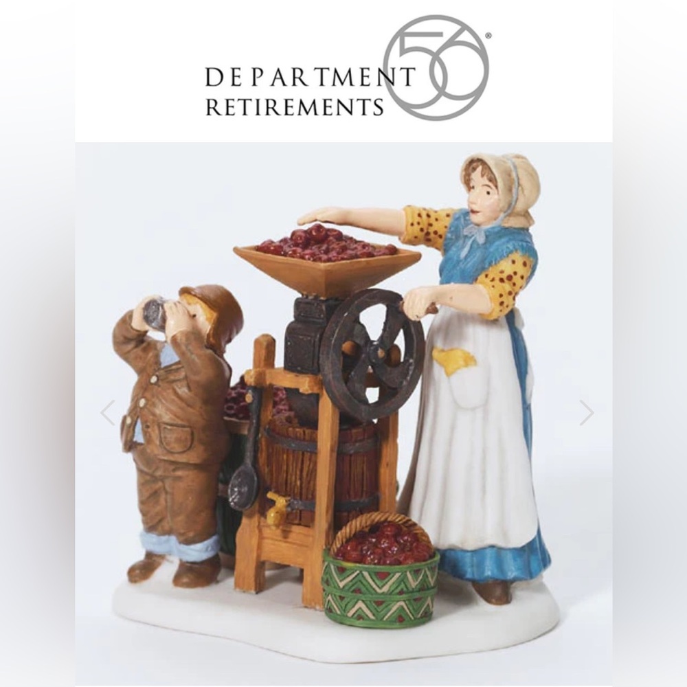 Department 56 New England  Village Running the Apple Press